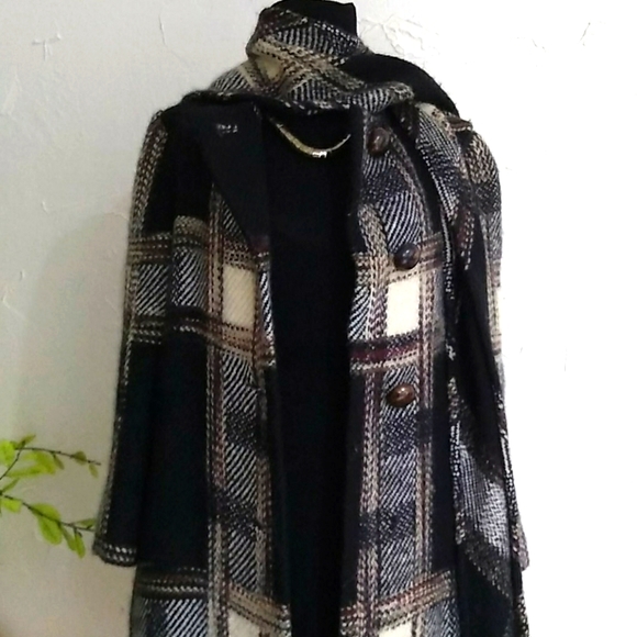RARE c1950s Pauline Trigere SOFT Mohair Wool Coat w Scarf & Bakelite Buttons - Picture 1 of 10